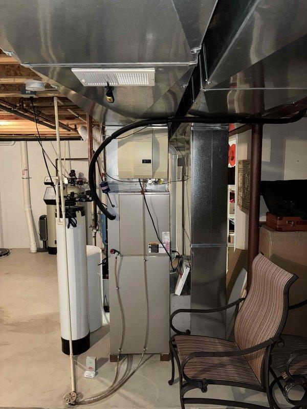 Responded to service call for furnace not running when filter is installed. Discovered issue with the furnace's filter safety switch. Adjusted furnace off delay settings on the Carrier Infinity Touch thermostat to 120 seconds and ensured proper filter installation to resolve the non-operation issue.