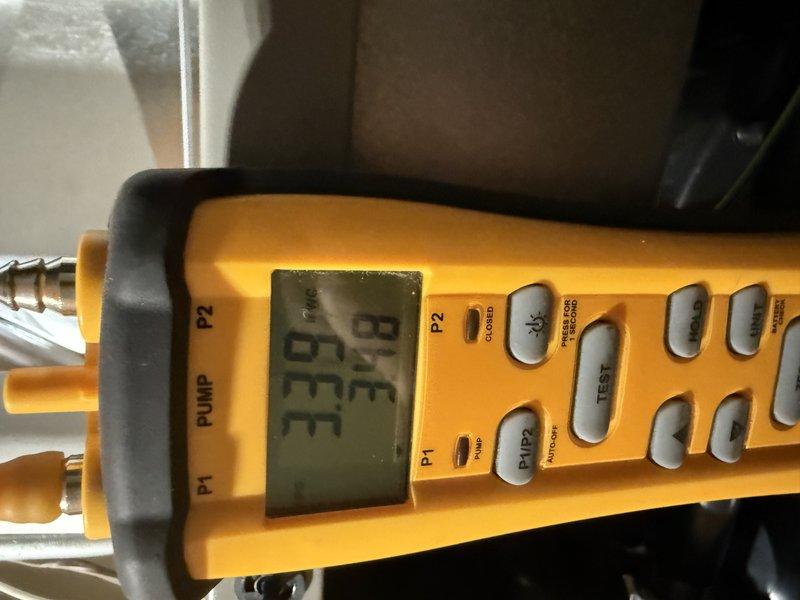 Successfully completed furnace-only installation of Lennox EL297V 90K BTU unit with condensate pump as specified. Post-installation testing showed optimal pressure readings of 84.6/39.3 on manometer verification. System was properly connected to existing ductwork with all appropriate venting and drainage components installed to manufacturer specifications.