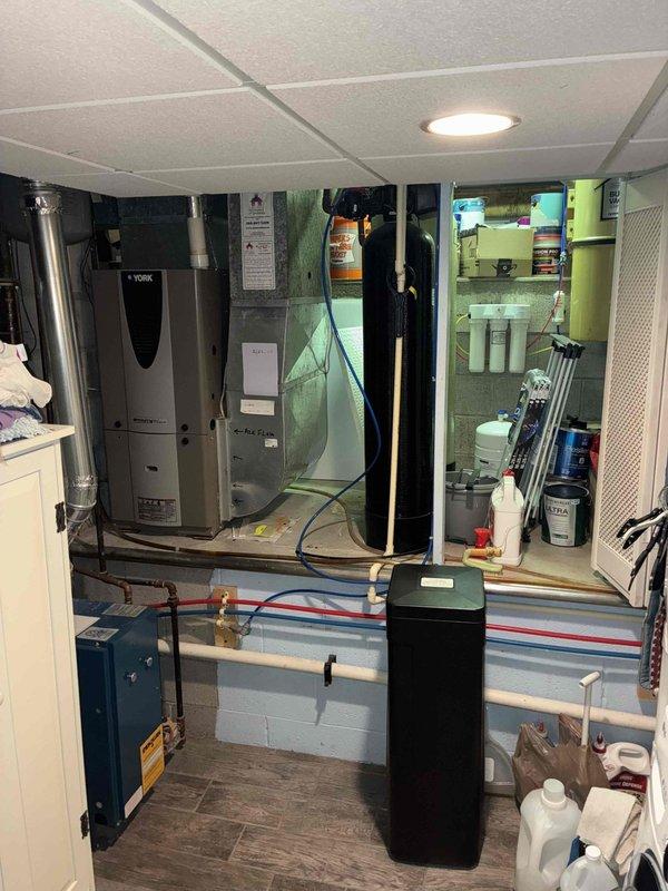 Conducted prepaid maintenance on residential boiler and furnace system. Diagnosed loud grinding noise in furnace causing shutdown issues. Observed significant corrosion on copper pipes near water tank and inspected York HVAC unit and associated water filtration systems. Performed necessary adjustments to resolve noise issue per CCC Quality Plan maintenance protocol.