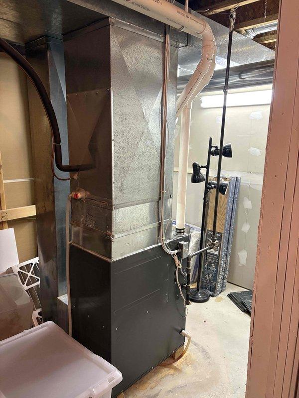 Responded to no heat call for a new customer with approximately 3-year-old Goodman furnace system. Diagnostic inspection revealed a dirty air filter was restricting proper airflow. Replaced filter and verified system resumed normal heating operation.