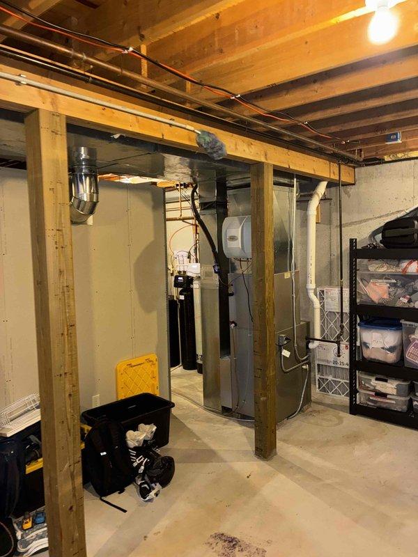 Performed annual maintenance service on customer's furnace under CCC Quality Plan, which included installing a new 20x25x4 filter and inspecting the heat exchanger and system components. Discussed potential zoning options with homeowner who is interested in converting from single zone to dual zone system. Left equipment in proper working condition.