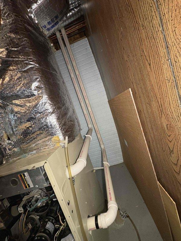 Responded to no heat emergency call. Diagnosed failed heat exchanger in existing 10+ year old furnace. Presented replacement options to homeowner after thorough inspection of current HVAC system including humidifier and drainage components.