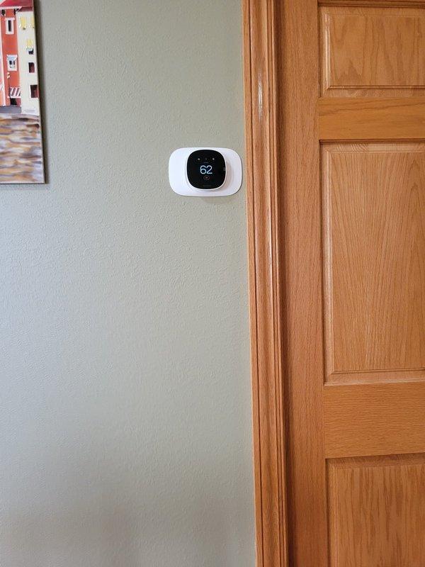 Successfully completed installation of Lennox EL297V 90K BTU furnace with 2" solid core PVC venting and 4" media cabinet, requiring return offset due to space constraints. Installed new zone board while reusing existing zone dampers and humidifier, and mounted two additional Ecobee smart thermostats at customer's request.