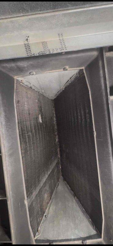 Responded to no heat call where unit was displaying 4-blink error code indicating limit switch activation. Discovered severely fouled evaporator coil with significant dirt accumulation and missing air filter despite recent tune-up. Performed thorough cleaning of A-coil to remove heavy buildup, installed proper filtration, and reset system which restored normal heating operation.