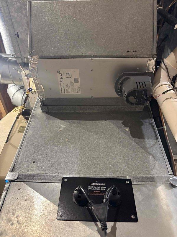 Diagnosed failed blower motor in aging furnace causing no heat condition. Inspected Honeywell HZ311 zone control system which remains functional for zones 1-3 (first floor, second floor, and basement). Provided customer with replacement furnace options due to equipment age exceeding 10 years.