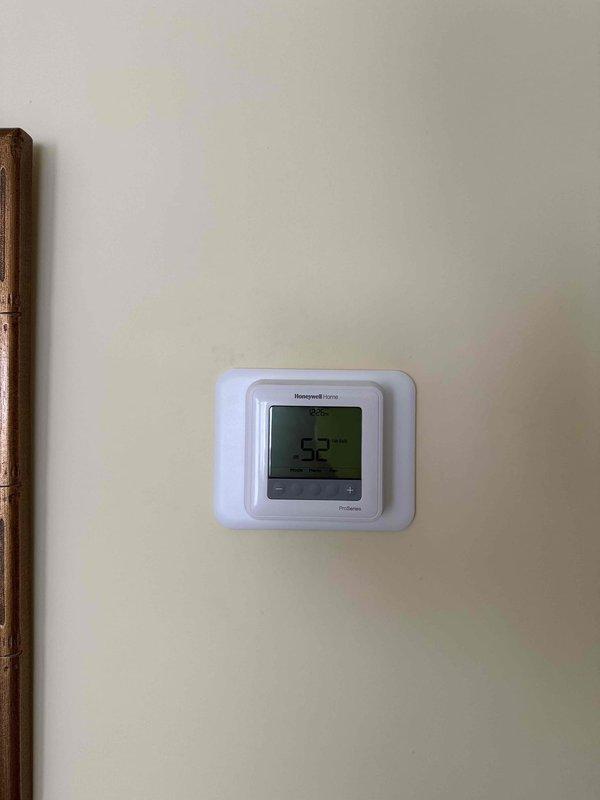 Completed installation of a Carrier 59TN7 80K BTU furnace with reuse of existing 2" solid core PVC venting (36ft run). Replaced return drop, installed new media cabinet, and configured system to work with existing components including zone board, dampers, UV light and humidifier. Installed and programmed three T6 Honeywell thermostats for proper zone control.