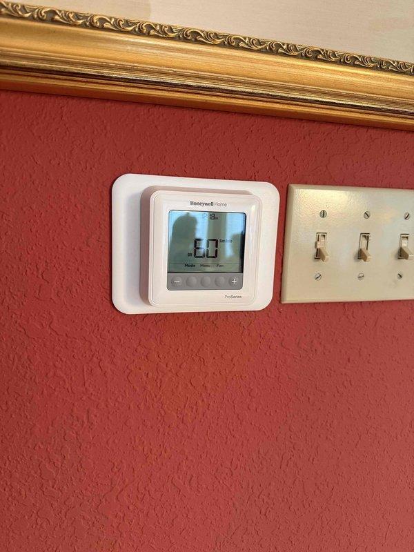 Completed installation of a Carrier 59TN7 80K BTU furnace with reuse of existing 2" solid core PVC venting (36ft run). Replaced return drop, installed new media cabinet, and configured system to work with existing components including zone board, dampers, UV light and humidifier. Installed and programmed three T6 Honeywell thermostats for proper zone control.