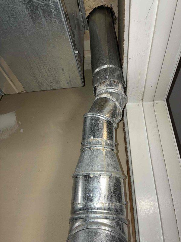 Responded to no heat complaint at tenant Nicole's residence. Upon inspection, discovered issues with the ductwork installation including improper sealing at connection points and visible wear on the galvanized steel components. Repaired and sealed duct joints to restore proper airflow and system functionality. Photos taken of the service area for documentation and will be forwarded to landlord John as requested.