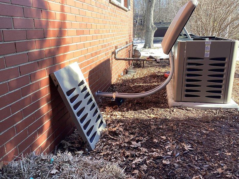 Successfully installed a 20KW Kohler Air-cooled Home Standby Generator with aluminum cabinet alongside a 200A Service rated Automatic transfer switch adjacent to the electrical panel. System includes battery, carb heater, oil heater, proper grounding/bonding, and was set on compacted gravel with concrete base with all necessary low/line voltage wiring and gas connections completed per specifications.