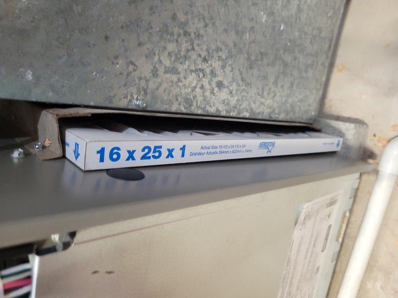 Successfully completed installation of Lennox EL297V 45K BTU furnace in 800 square foot living space with lower level and in-law suite. Reused existing return drop, 1" filter rack, zone dampers, zone board, thermostats and 2" PVC. Performed electrical testing and verified proper system operation with new air filter installation.
