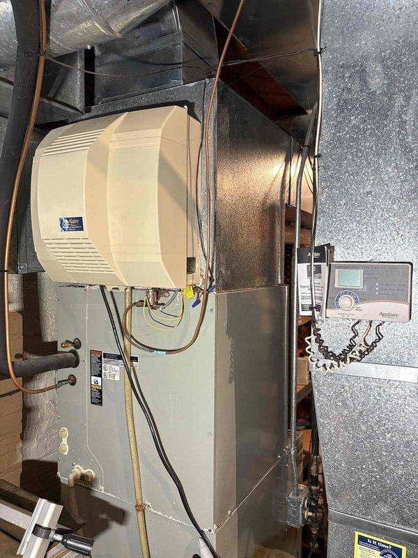 Responded to no-heat service call for 10+ year old HVAC system serving lower level. Diagnosed failed blower motor in aging furnace. Presented replacement options and provided quotes for new furnace installation after determining repair costs would not be economical given system age and condition.