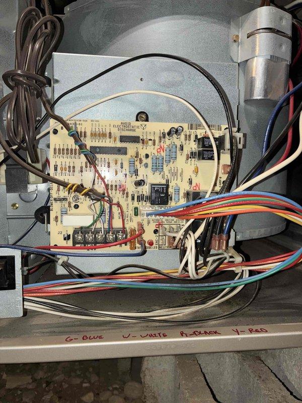 Performed annual CCC Quality Plan maintenance service on furnace located in crawlspace. Conducted comprehensive diagnostic testing using calibrated combustion analyzer to verify proper operation and safety parameters. Inspected control board and verified all electrical connections were secure with proper wire routing according to manufacturer specifications. Replaced 16x25x1 filter and provided detailed documentation of all system components examined as requested by customer.