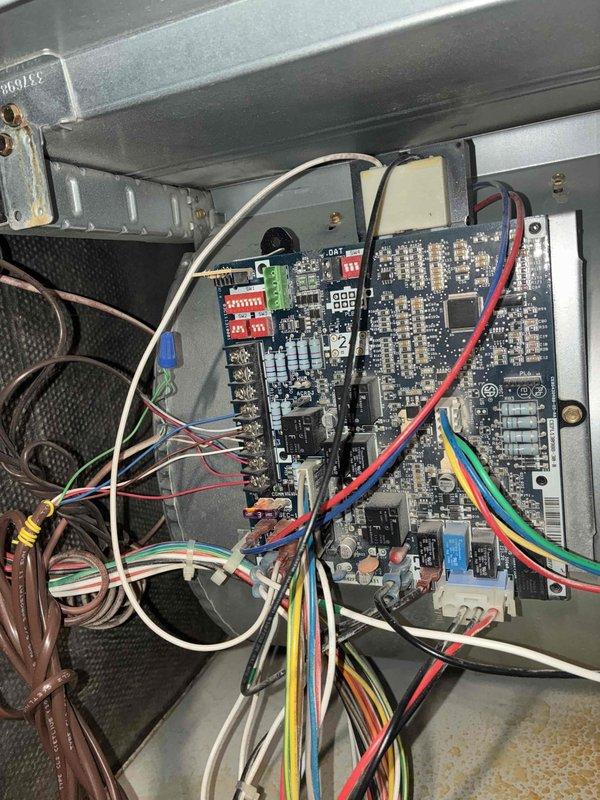 Performed annual furnace renewal service under CCC Quality Plan. Inspected and documented blower wheel condition showing signs of wear and discoloration. Examined control board with all wire connections and relays for proper operation. Replaced 16x25x1 filter (#35) as part of regular maintenance agreement.