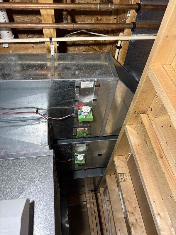 Performed scheduled maintenance on two furnaces and one air conditioner. Completed cleaning and check of all systems, finding equipment in functional condition. Performed humidifier cleaning and recommended equipment replacement options to customer.