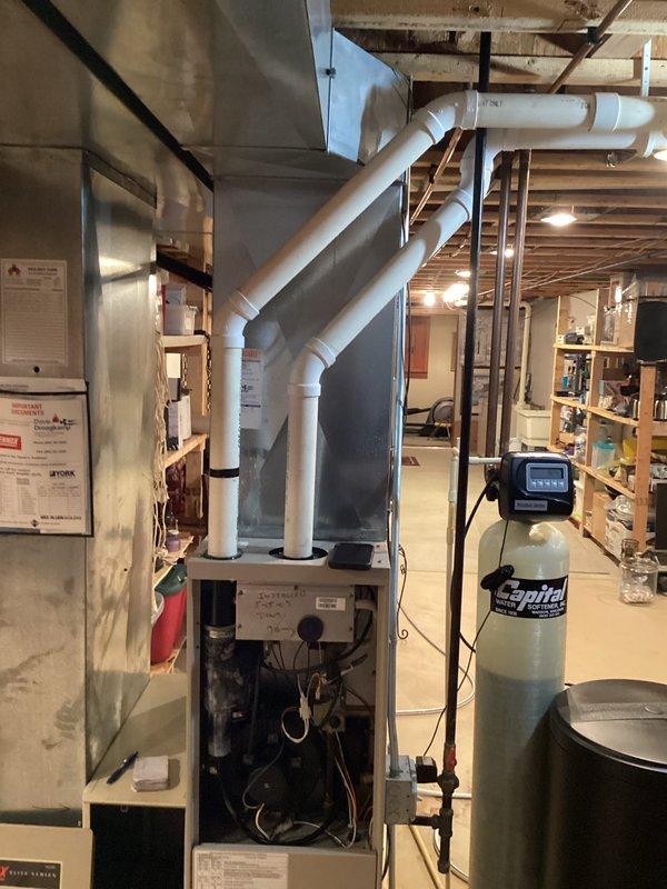 Performed annual maintenance on furnace under CCC Quality Plan. Completed regular cleaning and identified failing inducer motor. Customer has been informed of the issue and requested a quote for replacement.