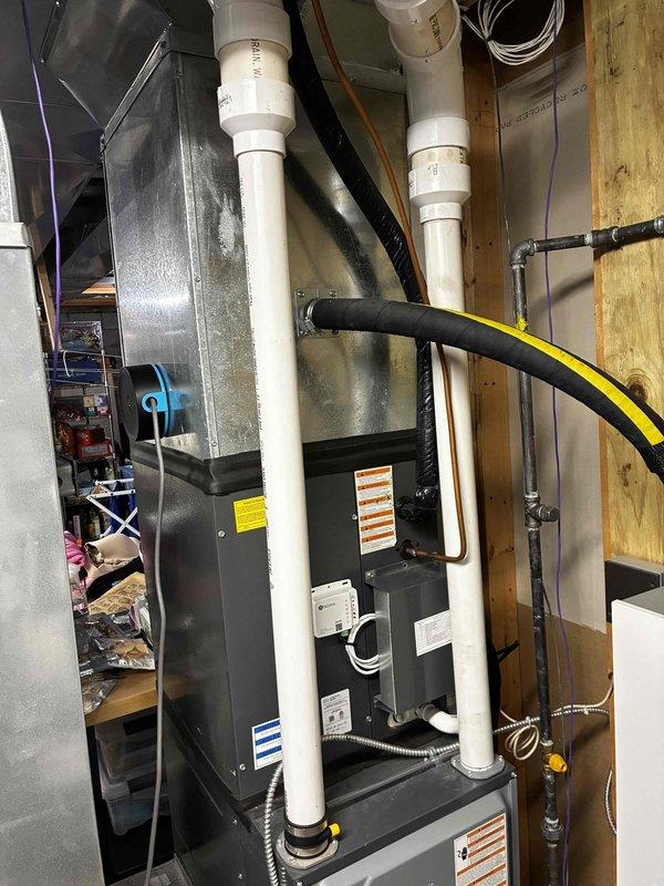 Performed diagnostic assessment on Daikin VRV heat pump system to address excessive gas consumption concerns. Identified restricted airflow due to improper filter configuration (two air filters installed in series). Corrected the issue by removing the redundant smaller filter and completed a comprehensive tune-up service on one furnace unit.