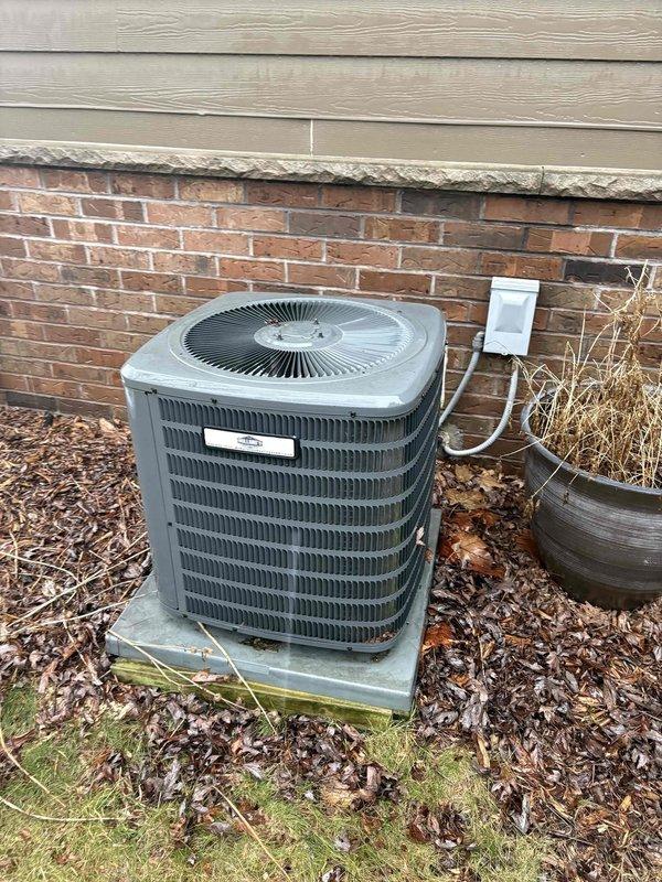 Diagnosed no-heat issue on 7-year-old system; identified failing inducer motor as root cause. Ordered replacement part for upcoming repair. Documented equipment specifications for both furnace and AC unit to establish maintenance program for this new customer.