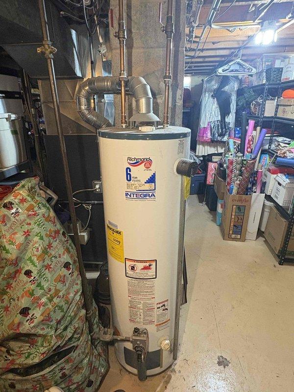 Performed scheduled furnace tune-up under prepaid CCC Quality Plan. Identified need for replacement of 16x25x5 filter, which was offered to customer. Also provided quote for water heater replacement after observing aging Richmond unit in basement utility area.