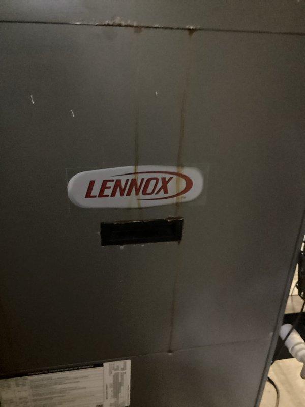 # Service Report

Responded to service call for Lennox furnace producing loud operational noise. Upon inspection, diagnosed failed inducer motor assembly causing excessive noise during operation. Additionally identified compromised collector box with active leak requiring replacement. Ordered necessary OEM parts and completed installation of new inducer motor and collector box assembly. System tested and verified proper operation with normal sound levels and no leaks detected.