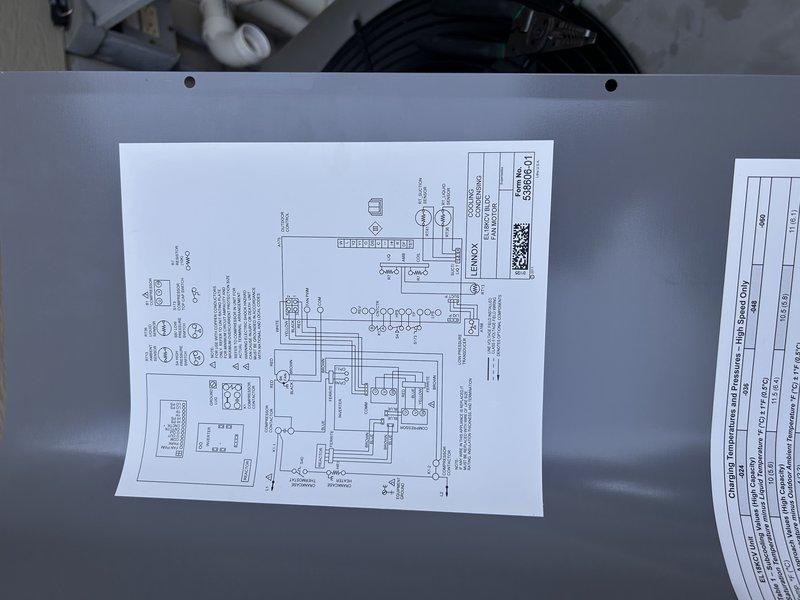 Completed full first-floor HVAC system installation including SLP99 70,000 BTU furnace, EL18KCV 3-ton air conditioner with 36B cased coil, AA 700 air purification system, S40 thermostat, and averaging room sensor for the addition. Installed 30-foot line set running through crawlspace, added second 2-inch PVC intake pipe (25-30 feet) through crawlspace, installed media cabinet, and replaced return drop. Updated electrical service with Square D Homeline panel including dedicated 15-amp circuit for furnace and 30-amp circuit for air conditioning unit. Outdoor condenser unit positioned on concrete pad with proper clearances, all wiring completed per manufacturer specifications, and system tested for proper operation.