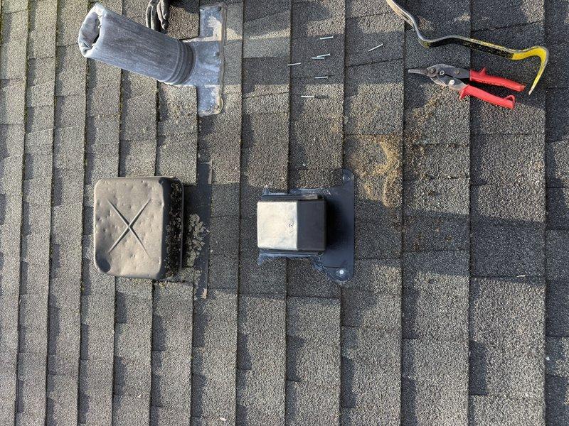 Completed venting installation for three existing bathroom exhaust fans, routing ductwork from attic space through roof penetrations to exterior terminations. Installed flexible duct runs with proper insulation wrapping, created new roof penetrations with appropriate flashing and vent caps, and sealed all connections to ensure proper airflow and prevent moisture intrusion into the attic space.