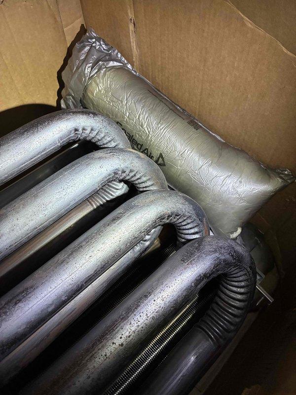 Replaced defective heat exchanger on HVAC system. Removed failed unit and installed new heat exchanger assembly with serpentine coil configuration and finned tubing for optimal heat transfer. Verified proper refrigerant line connections, insulation integrity, and system sealing upon completion. Retrieved original heat exchanger for warranty processing.