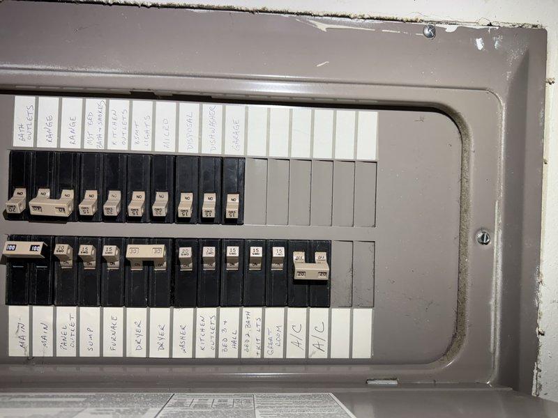 Completed full HVAC system replacement including installation of EL15KC1 2-ton air conditioning unit and 24B-71 cased evaporator coil. Replaced 30-foot refrigerant line set with new copper lines and installed new equipment pad for outdoor condenser placement. Verified electrical connections at existing Cutler Hammer breaker panel in garage, confirmed proper circuit protection for new equipment, and established all refrigerant connections. System tested and verified operational with proper airflow and cooling performance upon completion.