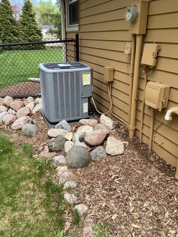 Completed annual AC clean and check as part of CCC Quality Plan renewal. Performed comprehensive inspection of outdoor condensing unit and indoor air handler system, verifying proper operation of all components including burner assembly, blower motor, and electrical connections. Replaced 20X25X5 air filter and confirmed Space-Gard air cleaner functioning correctly. All systems operating within normal parameters with no deficiencies noted.