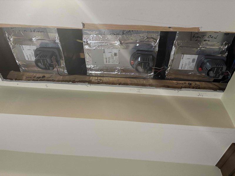 # HVAC Service Report - No Cooling Issue

Responded to no cooling complaint on main level of residence despite recent tune-up. Upon arrival, inspected outdoor condensing unit and indoor air distribution system. Outdoor unit appeared operational with proper clearances and intact refrigerant line set connections. 

Investigated main level zone control system, which revealed three zone dampers installed in ceiling cavity serving different areas. Performed diagnostics on zone control board and damper actuators. Found zone damper for main level stuck in closed position, preventing conditioned air from reaching affected area. Manually operated damper to verify mechanical function, then tested actuator motor and control signal from zone panel.

Identified failed damper actuator preventing proper zone operation. Replaced defective actuator and verified proper damper movement through full range of motion. Tested zone control system through multiple heating and cooling cycles to confirm responsi