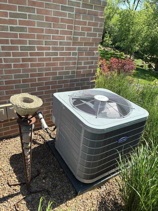 # HVAC Service Report - No Cooling Issue

Responded to no cooling complaint on main level of residence despite recent tune-up. Upon arrival, inspected outdoor condensing unit and indoor air distribution system. Outdoor unit appeared operational with proper clearances and intact refrigerant line set connections. 

Investigated main level zone control system, which revealed three zone dampers installed in ceiling cavity serving different areas. Performed diagnostics on zone control board and damper actuators. Found zone damper for main level stuck in closed position, preventing conditioned air from reaching affected area. Manually operated damper to verify mechanical function, then tested actuator motor and control signal from zone panel.

Identified failed damper actuator preventing proper zone operation. Replaced defective actuator and verified proper damper movement through full range of motion. Tested zone control system through multiple heating and cooling cycles to confirm responsi