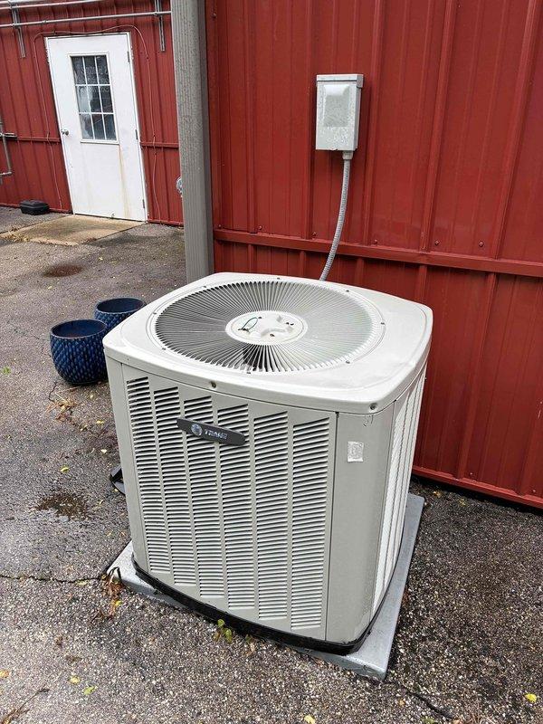 Completed air conditioning tune-up on outdoor condensing unit and discovered severely restricted airflow due to heavily soiled evaporator coil and three-year-old air filter. Performed deep cleaning of coil assembly to restore proper heat transfer efficiency and signed customer up for preventative maintenance agreement. Replaced filter and documented equipment condition with photos for service records.