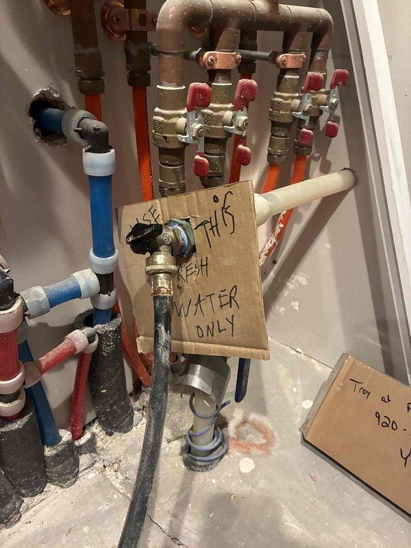 Responded to no hot water complaint at carriage house reporting only lukewarm water delivery. Upon arrival, inspected high efficiency modulating condensing boiler and found control panel displaying error code E-58 with temperature reading of 180°F. Diagnosed fault code indicating system issue preventing proper hot water production. Evaluated plumbing distribution system including manifold assemblies, zone valves, and piping configuration serving the carriage house. Cleared error code, reset boiler parameters, and verified proper system operation. Tested hot water delivery to carriage house and confirmed restoration of adequate hot water temperature throughout. System returned to normal operation with all components functioning as designed.