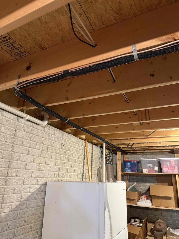 Completed installation of new air conditioning system and evaporator coil. System was tested and verified operational with proper refrigerant pressures and airflow confirmed throughout the ductwork.