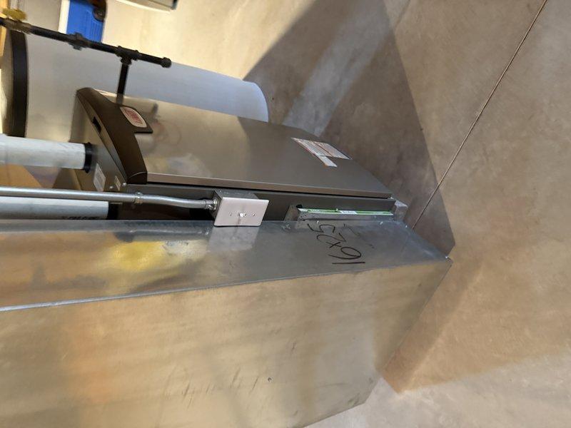 Installed a new furnace with a "C" width supply plenum, reusing the existing return drop and 1" filter cabinet. Replaced approximately 30 ft of 3" cellular core PVC piping, and supplied the unit from a 15-amp breaker in the existing Cutler Hammer panel. System was connected, verified for proper operation, and left clean and functional.