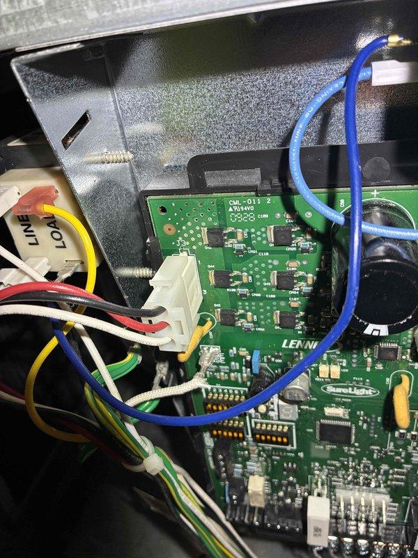 Responded to a no-heat callback following a recent blower replacement and found the Lennox SureLight ignition control board in a soft lockout (HE 270) after exceeding the maximum number of ignition retries, with no flame current sensed. Inspected the control board and wiring harness, which showed no visible burn marks, corrosion, or damage, and verified the system for proper flame sensing and ignition operation.