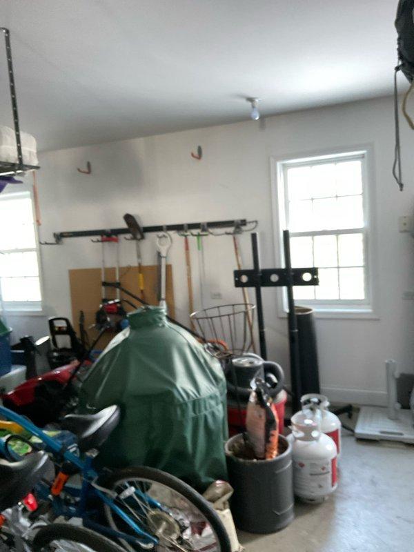 Successfully installed a Lennox L25-045 hanging heater in the garage with T6 thermostat. Completed all necessary connections including running new gas line with 1/2" gas pipe, wall penetration for stainless steel vent exhaust, and control wire installation. Secured unit with chain and sammies for proper mounting.