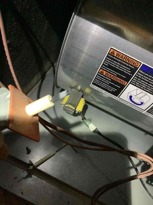 Performed annual BFMA tune-up on 12-year-old furnace system. Conducted carbon monoxide safety testing using Klein Tools ET120 detector with readings at 000 PPM, confirming proper combustion and ventilation. Inspected condensate drainage system, noting minor discoloration in PVC pipes that remains within acceptable operating parameters.