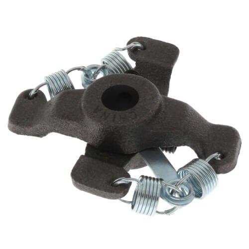 Successfully replaced a damaged coupler in the circulation pump of a Weil McLain commercial boiler system. Retrieved replacement parts from supplier and installed new X-shaped coupling with tension springs, restoring proper functionality to the boiler circulation system.