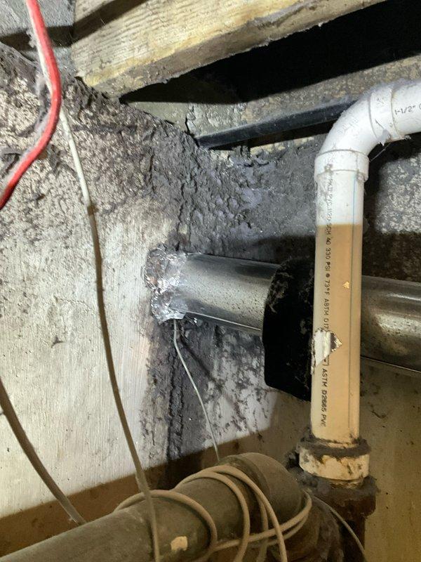 Responded to service call regarding sweet odor and foggy appearance in home. Performed diagnostic testing on Lennox furnace system with carbon monoxide detector showing safe "0" reading. Inspected crawlspace and PVC exhaust venting system, confirming proper installation and function with no gas leaks detected.