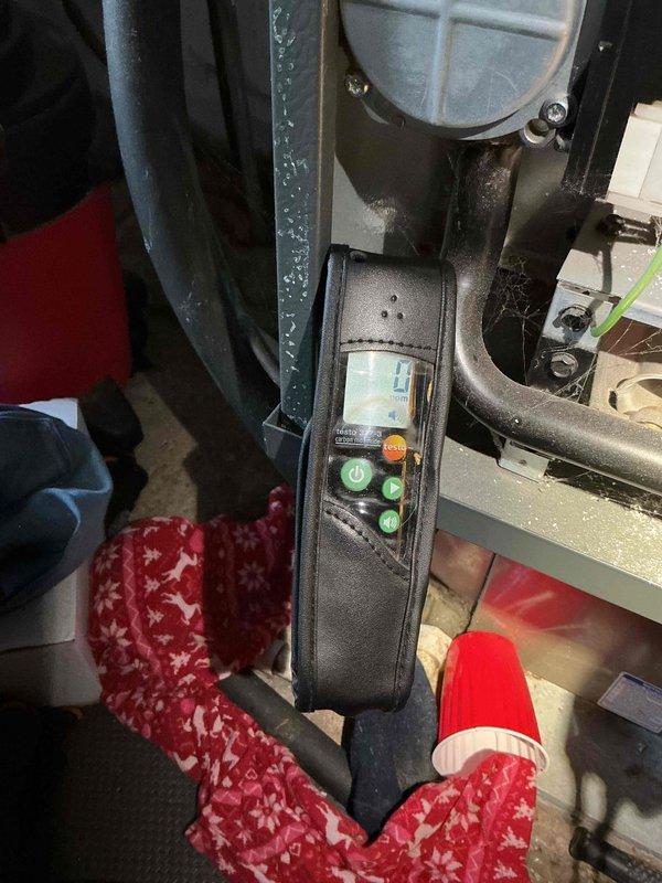 Performed comprehensive BFMA tune-up on 5-year-old furnace system, including inspection of all components and operational testing with diagnostic equipment. Noted requirement for special order 113 filter (to be picked up at headquarters) and documented current condition of water heater installation with proper venting and insulated piping. System is functioning within normal parameters after service.