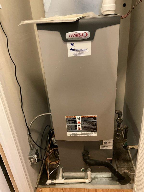 Diagnosed intermittent operation and cold air issues on Lennox furnace system. Performed electrical testing with clamp meter, measuring 0.25A current draw and inspecting wire connections at the blower motor. Resolved problem by repairing loose electrical connections and performing system reset, restoring proper heating function with consistent automatic operation.