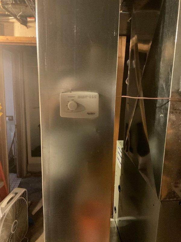 Successfully installed a Healthy Climate power humidifier as part of an IAQ system enhancement for the existing HVAC unit. The installation was completed in the basement utility area, with all components properly connected to the furnace system and control interface calibrated for optimal performance.
