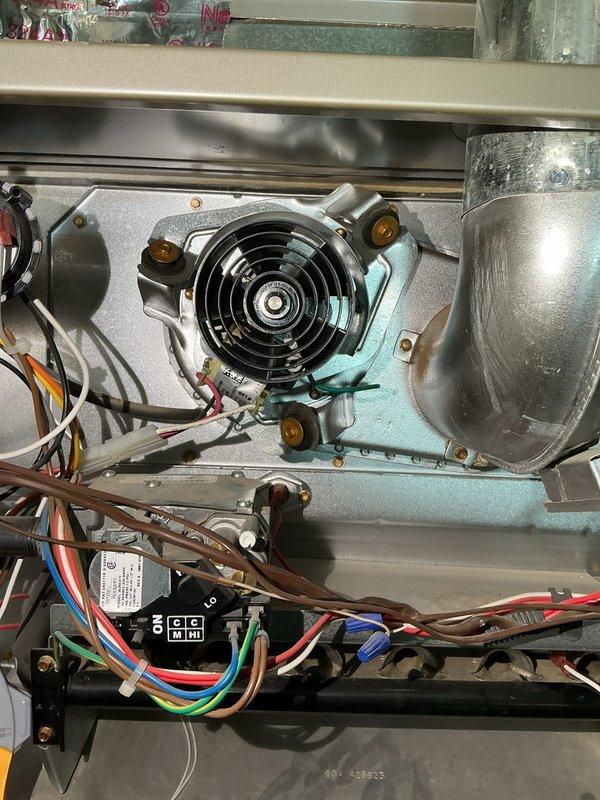 Successfully completed replacement of induced draft motor assembly on Bryant furnace. System components were properly staged at headquarters prior to service call. All connections were verified and system tested for proper operation after installation.