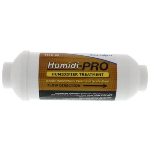 Successfully replaced three in-line Humidi-PRO water filter cartridges in the humidifier system to prevent scale buildup and maintain optimal operation. New cartridges were staged at headquarters prior to installation, with proper flow direction verified during installation.