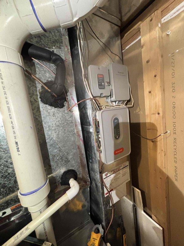 Performed comprehensive maintenance tune-up on residential furnace system. Inspected Honeywell equipment including heat exchanger, burners, and electrical connections. Tested system operation, verified proper venting through PVC exhaust/intake piping, and confirmed all safety controls were functioning correctly.