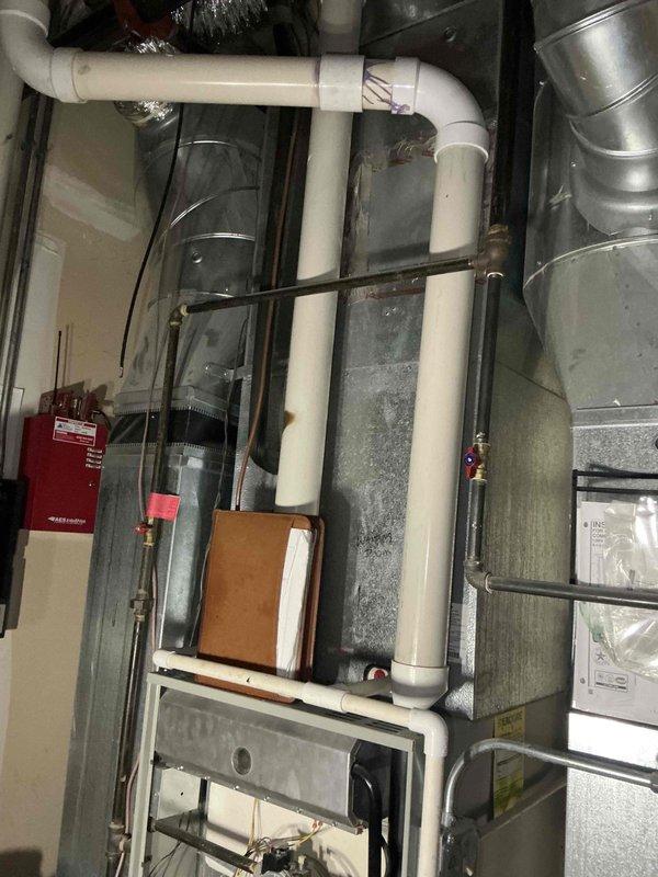 Successfully installed a complete Lennox high-efficiency HVAC system featuring an EL297110UHXV60CK 97% efficient two-stage variable speed furnace paired with an EL15KC1-060 15 SEER air conditioning unit. Installation included proper connection of CK40CT-60C components, replacement of the Siemens 50A2P breaker, and configuration of all PVC ventilation piping with appropriate sealing of ductwork connections.