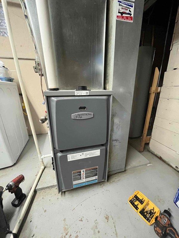 Performed diagnostic service on Armstrong Air furnace that was not turning on, causing home to be cold. Discovered control board was not receiving power; traced issue and restored system functionality, ensuring proper heat operation.
