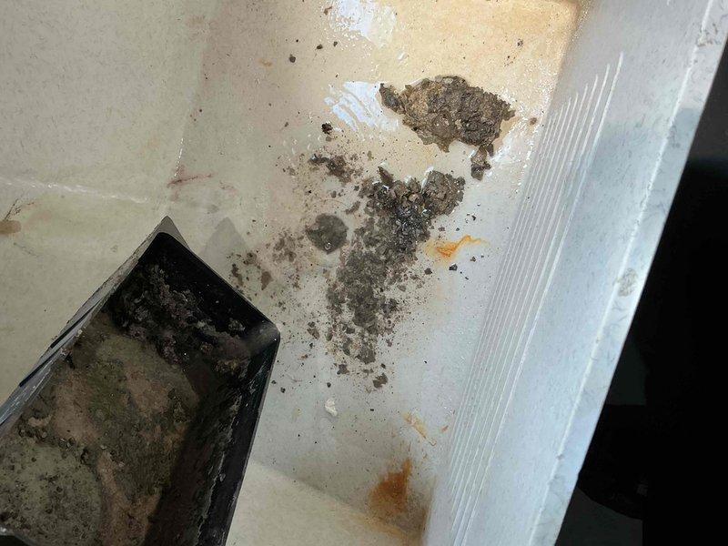 Performed standard maintenance tune-up on 14+ year old furnace system. Discovered significant dirt and debris accumulation in interior components requiring thorough cleaning. Replaced severely soiled air filter with new pleated filter to improve system efficiency and air quality.