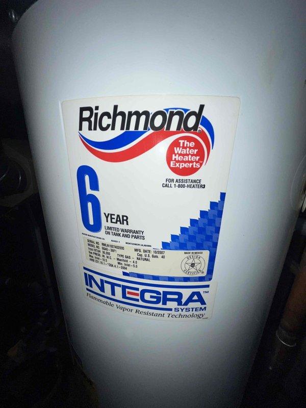 Performed a comprehensive furnace tune-up on 13-year-old system, taking CO readings which showed 0 PPM (safe levels). Inspected Richmond water heater with 6-year warranty and Flammable Vapor Resistant Technology, which was functioning normally. Provided customer with requested quote for furnace replacement and addressed concerns about unusual odor by checking all connections and combustion components.