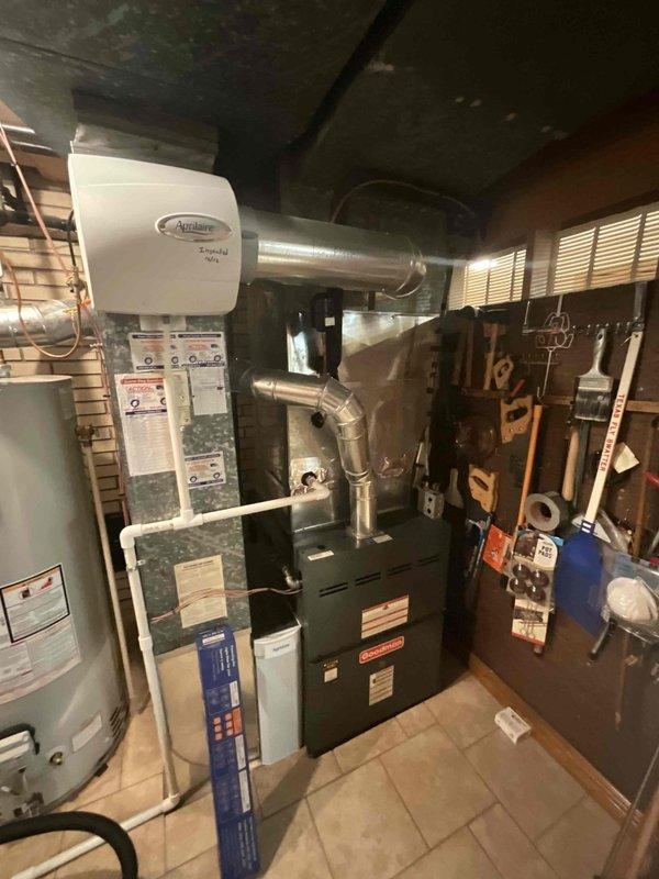 Completed comprehensive BFMA tune-up on residential furnace system, including the recently installed second furnace unit. Performed full inspection and maintenance protocol on both heating units, replaced two 213(2) media filters, verified proper operation of all mechanical components, checked ductwork connections, and confirmed system efficiency. Inspected Aprilaire humidifier system for proper integration with HVAC equipment, tested all safety controls, and ensured optimal airflow throughout the system.